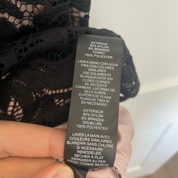 Jessica Howard Petite Lace Dress | Size 8P | Elegant Black & Blush - Picture 5 of 8